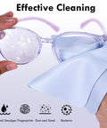 Nadadora microfiber glasses cleaning cloths, 20-pack, individually wrapped, extra thick, 6x7 in, for glasses and screens