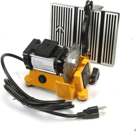 4 Inch 60W Mini Electric Table Saw For Bench Top DIY Projects includes power cord and circular blade assembly