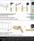 Diagram showing installation process for Two Inch Caster Wheels Set Of Four With Five Sixteenth Inch Valve Stem and Rotating Top Plate.