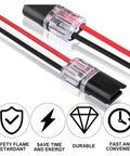 Double Wire Plug In Connector With Locking Buckle No Tools Needed Quick Clip Fasteners For Strip Lights DIY Projects