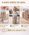 Steps showing use of 20 To 130mm Induction Heat Sealer Portable Handheld Bottle Cap Sealing Machine For Plastic And Glass Bottles 110V