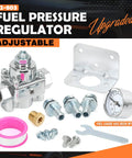 Adjustable Fuel Pressure Regulator With Gauge For Holley And Edelbrock Carburetors Dial In 4.5 To 9 PSI 3/8 NPT 1 In 2 Out Easy Fine-Tune