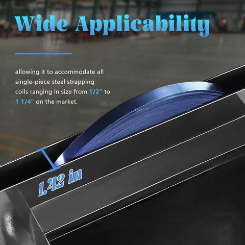 Beefy Bluing Steel Strapping Coil 3/4 Inch Wide 0.020 Inch Thick 2150 Feet 1800 Lbs Break Strength Heavy Duty Pallet Strapping Roll