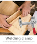 Heavy Duty Vertical Toggle Clamps Quick Release Metal Hold Down Vise Pro Level Fast Acting Workshop Tool Easy Snap Lock Setup For Woodworking And Metal Fabrication Solid Secure Grip Two Pack in use on wooden boards.