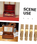 Beefy Brass Barrel Hinges Set, 25 Pcs For Jewelry Boxes and Small Cabinets with two open jewelry boxes