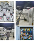 Tough Hybrid Solar Wind Power Controller With Lightning Protection And Hella Reliable Surge Guards For Zero Hassle Off Grid Battery Charging Plus Plug And Play Wiring in a factory setup.