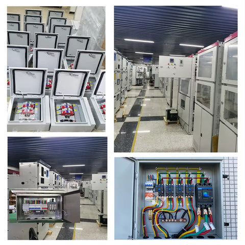 Tough Hybrid Solar Wind Power Controller With Lightning Protection And Hella Reliable Surge Guards For Zero Hassle Off Grid Battery Charging Plus Plug And Play Wiring in a factory setup.