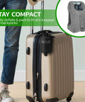 Ergonomic Inflatable Travel Pillow For Planes With Neck Support And Comfy Head Rest For Long Flights beside suitcase