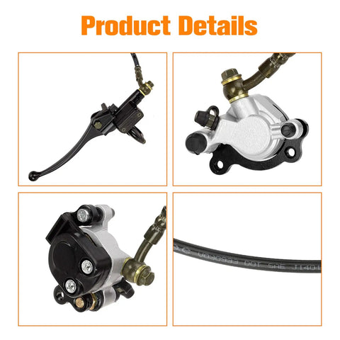 Left Hydraulic Disc Brake Master Cylinder Caliper Assembly for Baja Doodle Bug DB30 Blitz Dirt Bug Mini Bike Go Karts 97cc