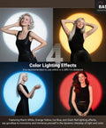 Basics RGB Photography Flashlight With 4 Colors And 20 GOBO Filters demonstrating diverse lighting effects on models