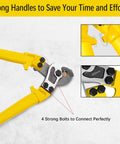 Heavy Duty 18 Inch Cable Cutter With Long Handle Hardened Carbon Steel Head Perfect For Aluminum Cable Copper Wire Close-Up