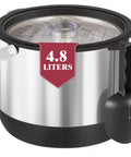 Insulated Ice Bucket For Parties With Scoop And Lid, Party Ready Large Capacity Double Wall Beverage Cooler