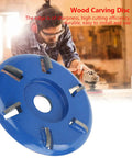Angle Grinder Wood Carving Disc With Arc Teeth Six Teeth Turbo Carving Blade For Woodworking Shaping And Grinding 90mm Diameter 16mm Bore Pro Grade DIY Ready Tool shown with craftsman working in background.