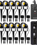 Low Voltage Landscape Lights Kit With Transformer And Timer, 12W 12-24V Outdoor LED 3000K Waterproof Garden Pathway Lights, ETL Listed, Includes Wire Connectors And Cord, 10 Pack