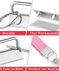 Key Fob Hardware Kit With 50 Pieces Of 1 Inch Fob Hardware And Silver Key Rings Plus Pliers For Easy Keychain And Wristlet DIY
