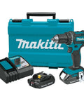 Workhorse Compact Cordless Driver Drill Kit Featuring Slick 18V Lithium Ion Power Half Inch Keyless Chuck And Pro Grade Torque Built For The Daily Grind with charger and battery.