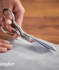 8 Inch Knife Edge Dressmaker Scissors For Fabric Cutting And Sewing, Bent-Handle Pro-Grade Shears With Flat-Sitting Design For Long Pattern And Seam Cuts, Forged Steel With Comfortable Grip For Smooth, Heavy-Duty Performance on fabric