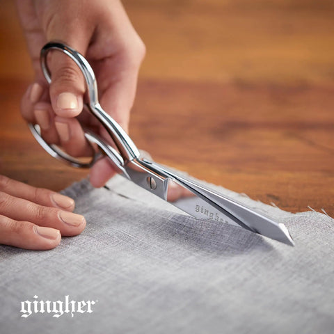 8 Inch Knife Edge Dressmaker Scissors For Fabric Cutting And Sewing, Bent-Handle Pro-Grade Shears With Flat-Sitting Design For Long Pattern And Seam Cuts, Forged Steel With Comfortable Grip For Smooth, Heavy-Duty Performance on fabric