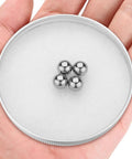 Three Eighths Inch Tungsten Carbide Bearing Balls Set Of Four G5 Grade Ultra Hard Wear Resistant With Smooth Finish For Precision Machinery And Heavy Duty Bearings on hand