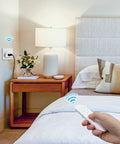 Remote Control Outlet 10A Wireless Light Switch For Household Appliances With 130 Ft RF Range in bedroom setting