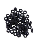 Solid Grip 30 Pack M8 Nylon Insert Lock Nuts in black zinc finish for durable metal builds, designed for quick sheet metal applications.