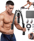 Man demonstrating Twister Arm Trainer Hydraulic Grip Strengthener 3-In-1 Adjustable Resistance 22 To 440 Lbs for chest workouts.