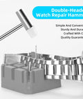 Handheld Watch Band Pliers Set For Stainless Steel Links Remover Tool With Adjustable Bracelet Length Includes Hammer
