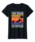 Outrigger Paddling Tee For Dog Lovers Who Paddle And Know Things, Women Black Medium, Lightweight Classic Fit Shirt Design