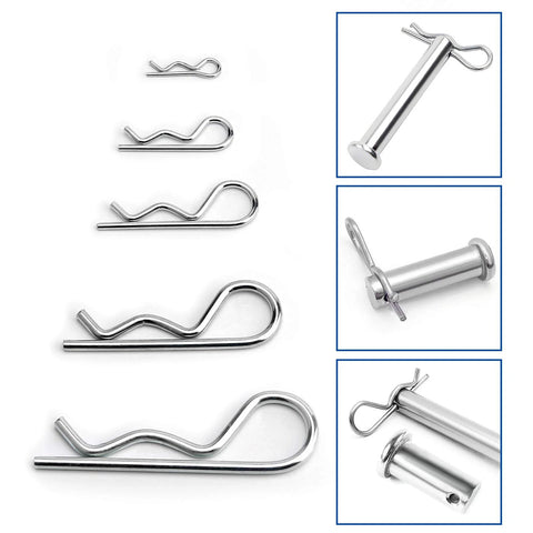 Twenty Pcs R Clips Retaining Pins Tough As Nails Heavy Duty Zinc Plated Split Pin Hitch Pin Set For Tow Truck Lock Systems