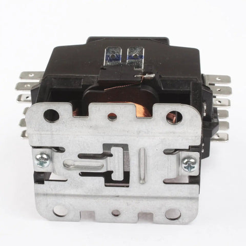 Front view of 2 Pole 40 Amp 240V Definite Purpose AC Contactor with coil, UL CSA CE approved, Class B insulation, replaces Siemens 45 Series DP Contactor.