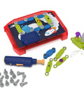 Space Circuits Beginner Circuit Building Kit For Kids 52 Piece STEM Toy With Kid Friendly Drill displayed on space-themed board
