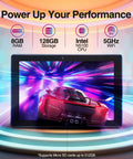 Slick 10.1 Inch Windows 11 Tablet Pc Featuring Intel N5100 Quad Core, 8GB Ram displaying vibrant graphics for enhanced performance.