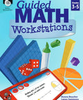 Hands On Math Workstations For Grades 3 To 5: A Real World Guide To Guided Math In Elementary Classrooms book cover with math tools.