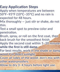Instructions for applying Penetrating Wood Sealer With Polyurethane For Decks Fences And Log Homes Water Based Low VOC