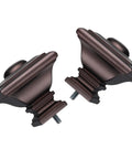 Bronze Curtain Rods For Windows 48 To 84 Inches Heavy Duty Adjustable Length 1 Inch Diameter Window Rods With Classic Square Finials