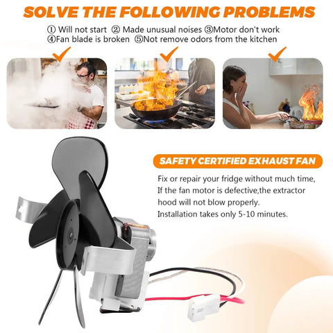 Range Hood Fan Motor Replacement 120V 60Hz 3000 1500 RPM Two Speed Exhaust Motor for Nutone 40000 and 42000 series