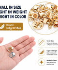10 Pack Rotatable Ball Head D Ring Stud Buttons For DIY Leather Purses And Backpacks Belts 180 Degree Swivel Metal Rings With Golden Finish Dope Craft Hardware For Bags And Accessories, gold studs on hand