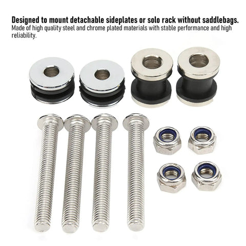 Detachable Docking Hardware Kit For Sportster 883 1200 XL 2004-2017, Beefy Steel And Chrome Plated Screw Set, Replacement Mounting Hardware