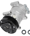 Oem Standard Heavy Duty Road Tough Ac Air Compressor With Clutch for Chevy Blazer Escalade Suburban, showing silver body and black pulley.