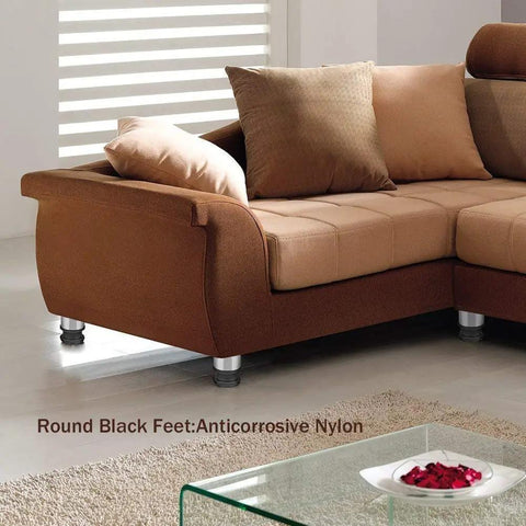 Adjustable Stainless Steel Round Furniture Feet Set Of 4 For DIY Cabinets, Tables, Shelves And Sofas, Silver And Black on sofa