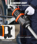1 Inch Air Impact Wrench With Extended Anvil Knocking Out 5175 Ft Lbs Of Beast Mode Torque for easy two-hand operation with aluminum body.