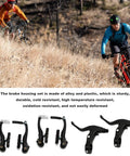 Mountain bikers with All In One Bike Brake Set With Calipers, Levers, Cables, Black Aluminum Alloy Handlebars, V Brake Kit shown below.