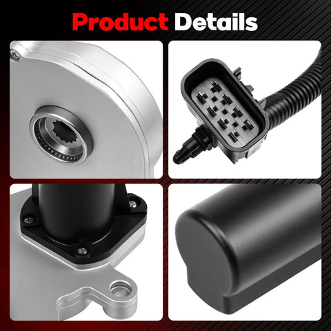 4WD Transfer Case Motor Actuator Replacement For GM Trucks And SUVs Including Chevrolet Silverado Suburban Tahoe GMC Sierra Yukon Cadillac Escalade 2003 2007 OE 600910 12384980 5170543AA product details showing gear housing, connector, and mounting base
