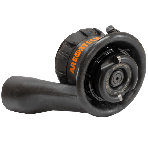 Heavy Duty Power Carving Tool Attachment Featuring A Slick Two Inch Cutting Disc And Adjustable Sanding System angled view showing the cutting disc mechanism.