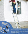 Extension Ladder Locks for Aluminum Ladders 24ft 28ft 32ft Rung Lock Kit Replacement on aluminum ladder with installer