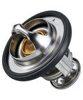 Premium Coolant Thermostat With Gasket Straight Swap Drop In Fix For Honda Civic Accord Crv Odyssey And Acura shown in metallic finish.