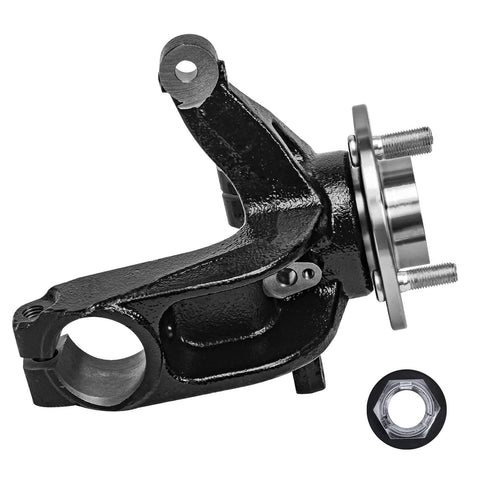 Front Left Steering Knuckle With Wheel Hub Bearing Assembly for Ford Focus 2006 2011 Driver Side Replacement Kit