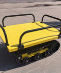 Remote Control Roller Dolly For Heavy Equipment Workhorse Style Battery Powered Load Moving Skate With Wireless Controller And 360 Degree Turntable For Quick Easy Industrial Warehouse Transport, yellow steel deck