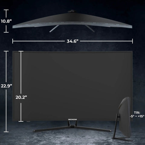Front view of Beast Mode 39 Inch Curved Gaming Monitor With 2560x1440 Resolution, 1ms MPRT, 165 Hz, HDR400, 4000:1 Contrast