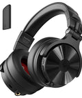 Ultra Low Latency Wireless DJ Headphones With 20ms Lag displayed with black design, foldable cups, and detachable cables.